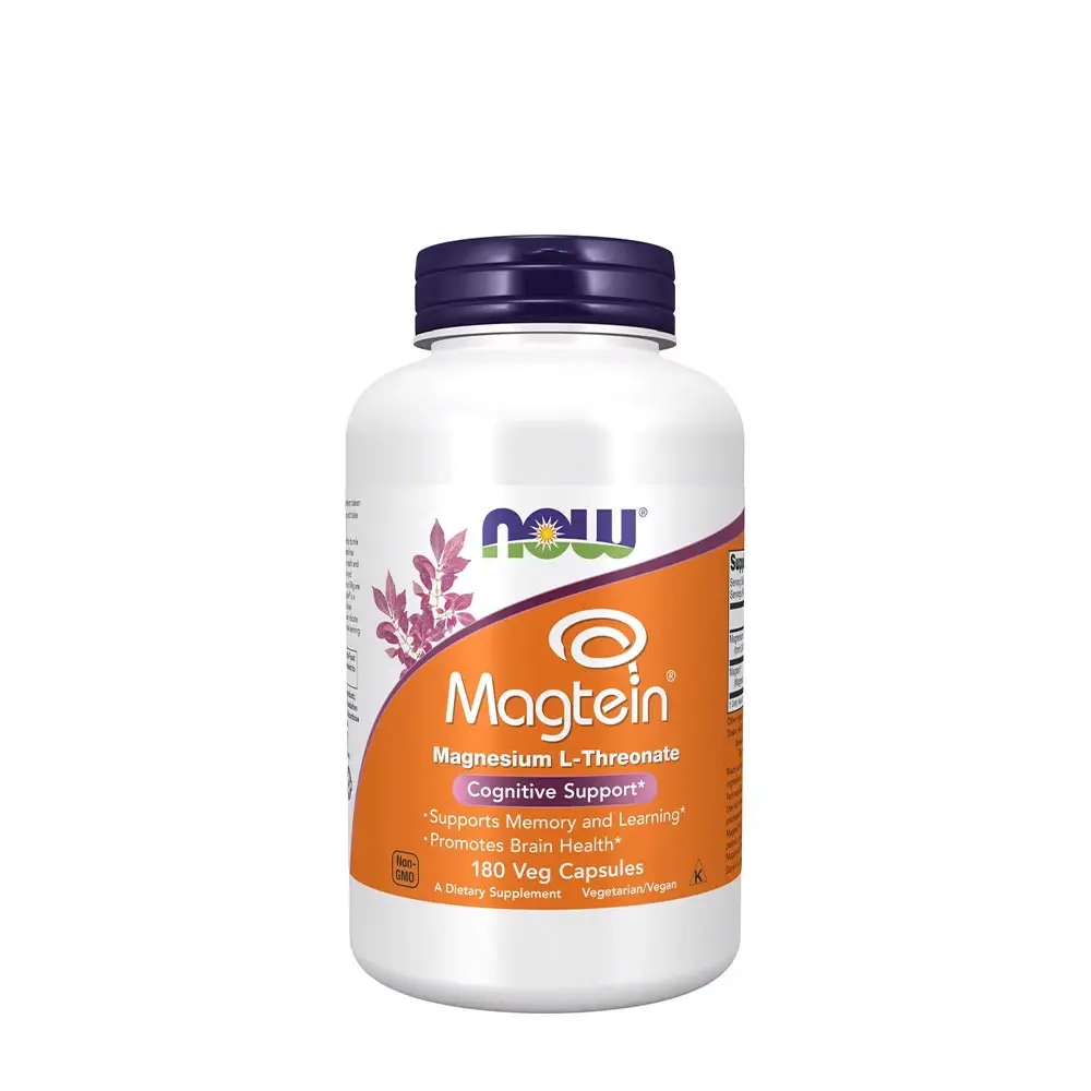 NOW Foods Magtein magnesium L-threonat 180 vegetariske kapsler