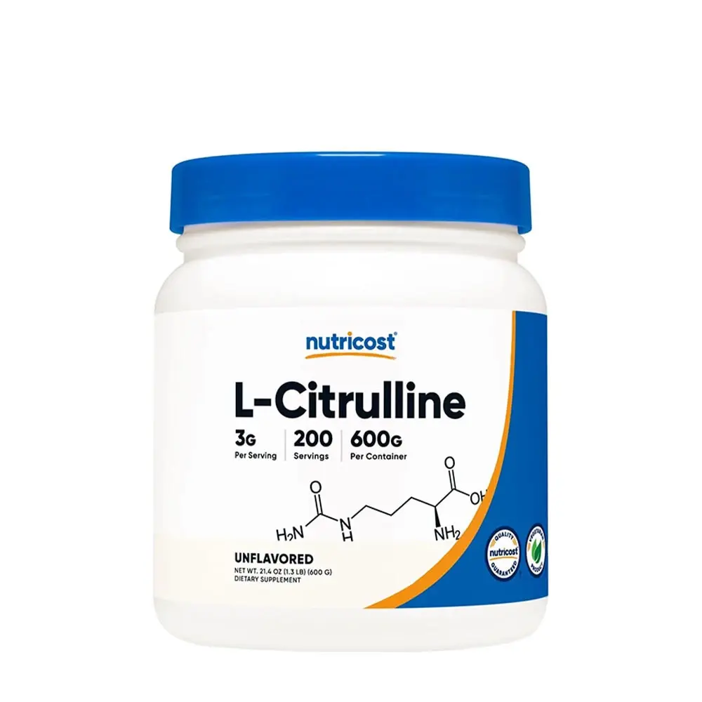 Nutricost L-Citrulline rent pulver 600 g hvid beholder