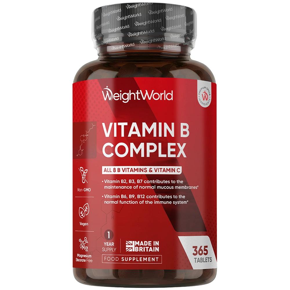 WeightWorld B-Vitamin Complex beholder med 365 tabletter