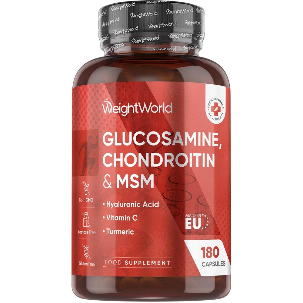 WeightWorld Glucosamin Chondroitin og MSM 180 kapsler beholder