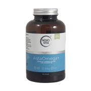 AstaOmega+ omega-3 fiskeolie med astaxanthin, 120 kapsler