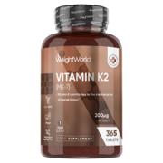 WeightWorld K2-Vitamin 200 mcg beholder med 365 tabletter