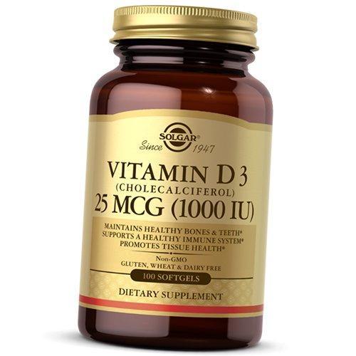 Solgar Vitamin D3 1000 IU gelkapsler produktbillede