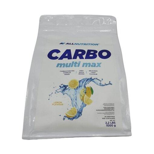 Allnutrition Carbo Multi Max Lemon 1000 g pose med gul citron-grafik