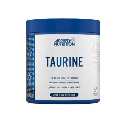 Applied Nutrition Taurine 1000 mg pulver i sort dåse, 200 g
