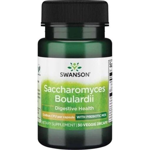Swanson Saccharomyces Boulardii 30 vegetabilske kapsler i hvid dåse
