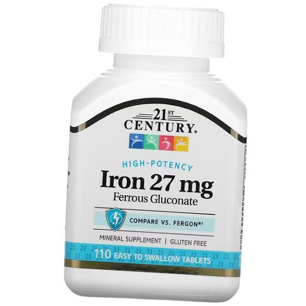 21st Century Iron 27 mg jerngluconat tabletter 110 stk produktbillede