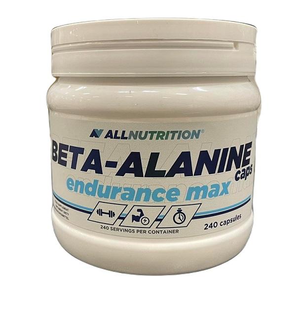 Allnutrition Beta-Alanine Endurance Max 240 kapsler hvid beholder