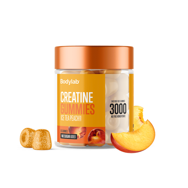 Bodylab Creatine Gummies 90 stk ice tea peach pose med tyggbare kreatin-vingummier