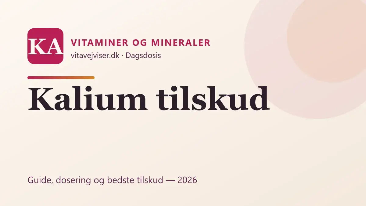 Kalium tilskud 2026 – virkning, lovgrænse og bedste produkter