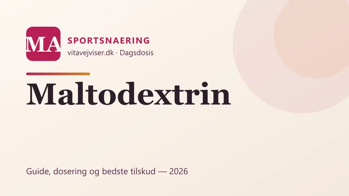 Maltodextrin 2026 – virkning, dosering og bedste kulhydrat