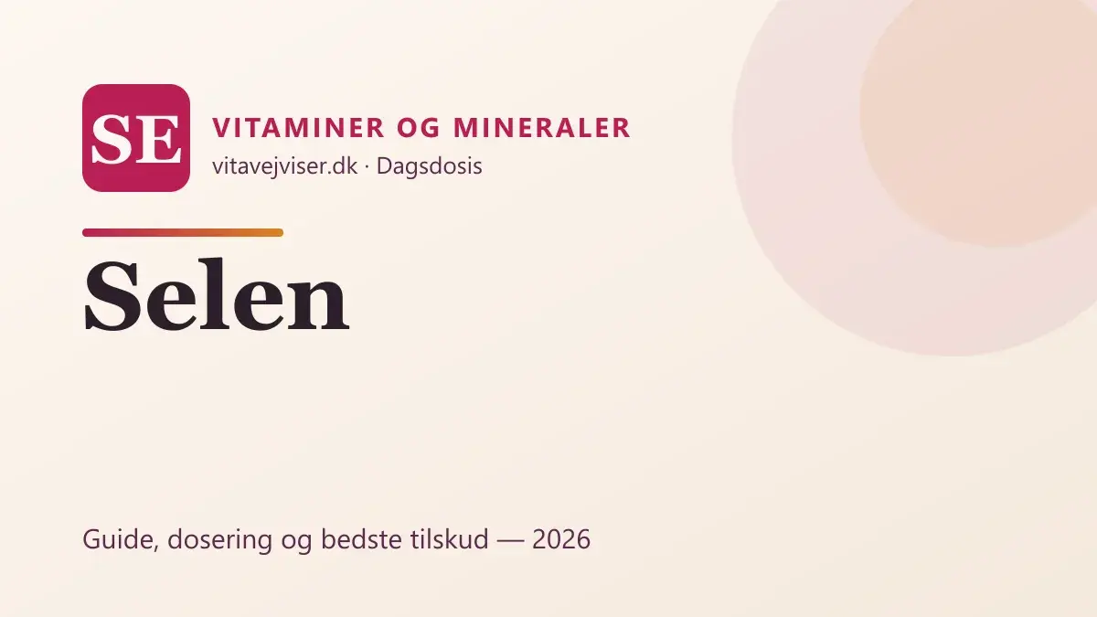 Selen 2026 – skjoldbruskkirtel, dosering og bedste tilskud
