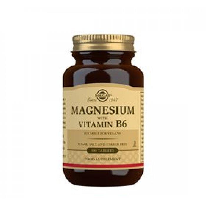 Solgar Magnesium + B6 beholder med 100 tabletter