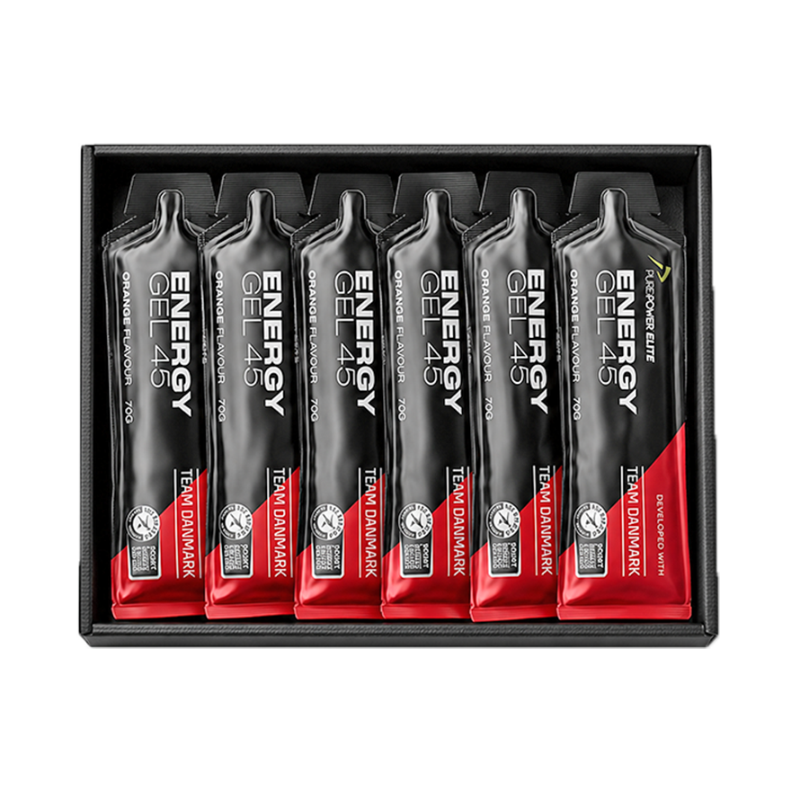 PurePower Elite Energy Gel 45 Appelsin display med 12 geler à 70 g